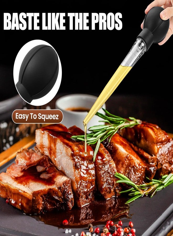 OLESBUR Premium Turkey Basters for Cooking - Baster Syringe for Hot Liquids - Meat and Food Injector - Essential Thanksgiving Cooking Tool - Turkey Baster Large with Cleaning Brush(Black) - Image 3